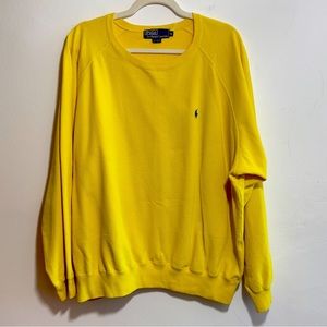 Polo Ralph Lauren Yellow Crewneck Sweatshirt Men's SZ XL